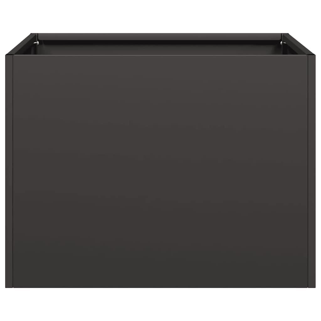 Ζαρντινιέρα Μαύρη 40x40x30 εκ. από Χάλυβα