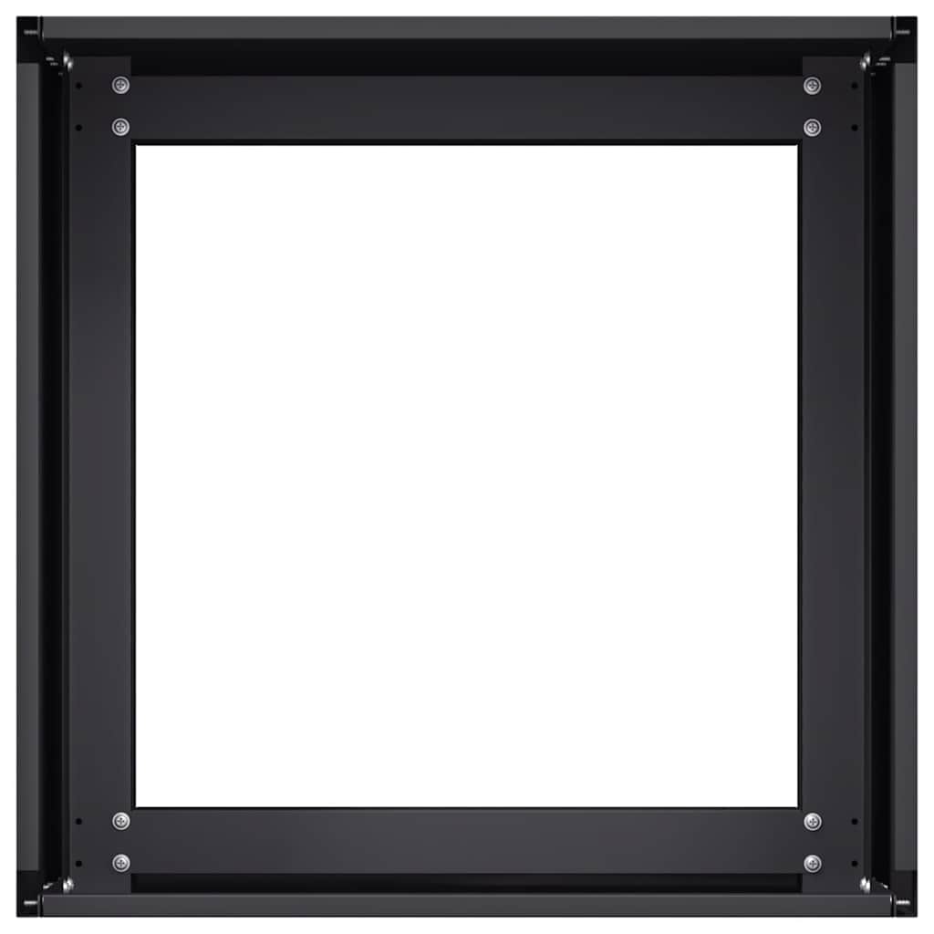 Ζαρντινιέρα Μαύρη 40x40x30 εκ. από Χάλυβα