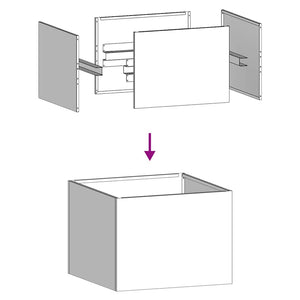 Ζαρντινιέρα Μαύρη 40x40x30 εκ. από Χάλυβα
