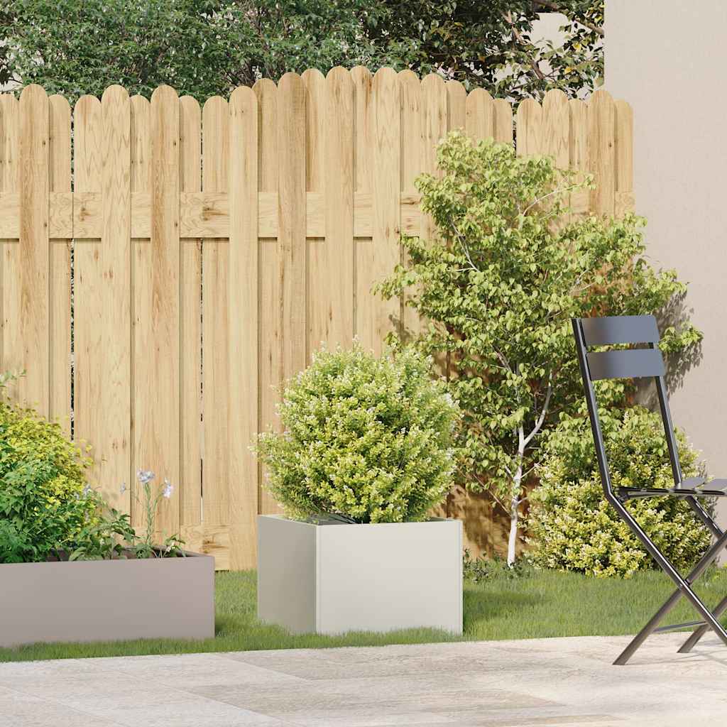 Ζαρντινιέρα Λευκή 40x40x30 εκ. από Χάλυβα