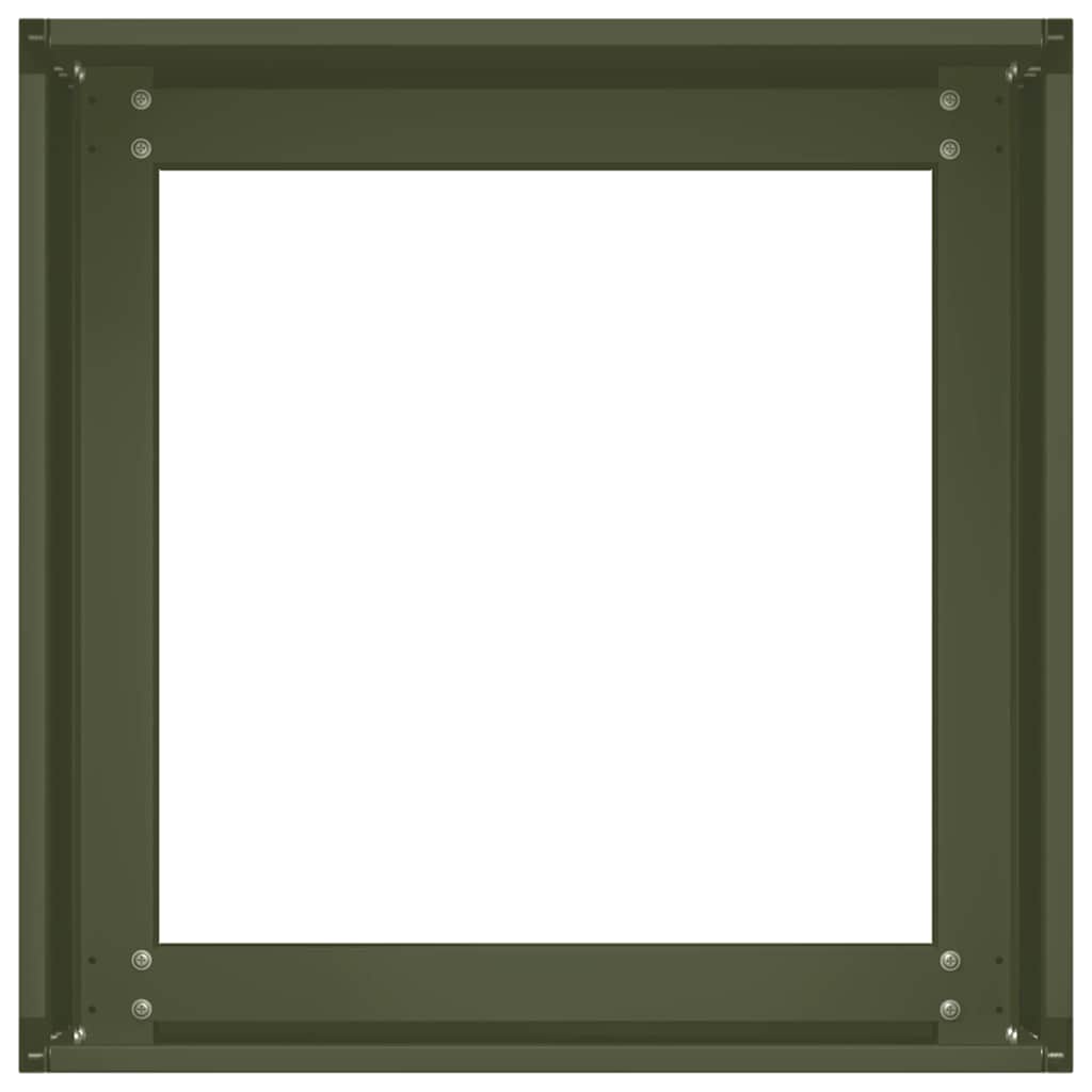 Ζαρντινιέρα Λαδί 40x40x30 εκ. από Χάλυβα