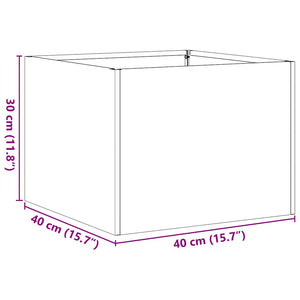 Ζαρντινιέρα Λαδί 40x40x30 εκ. από Χάλυβα