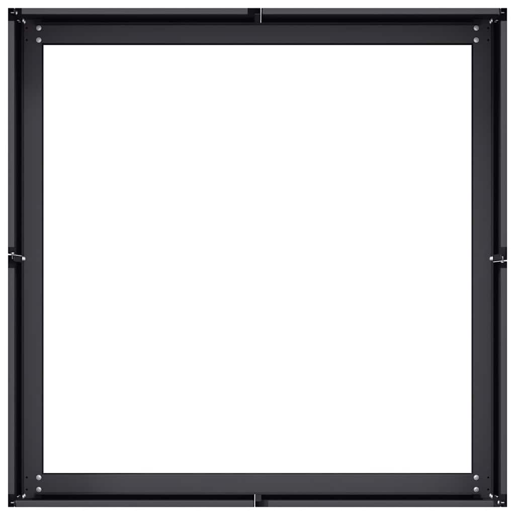 Ζαρντινιέρα Μαύρη 80x80x30 εκ. από Χάλυβα