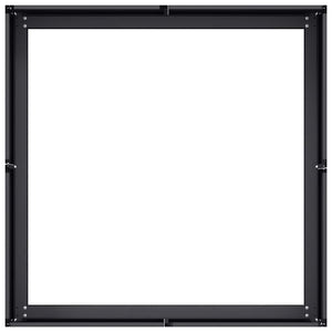 Ζαρντινιέρα Μαύρη 80x80x30 εκ. από Χάλυβα