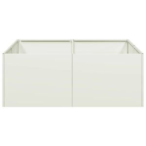 Ζαρντινιέρα Λευκή 80x80x30 εκ. από Χάλυβα - Pakobazaar