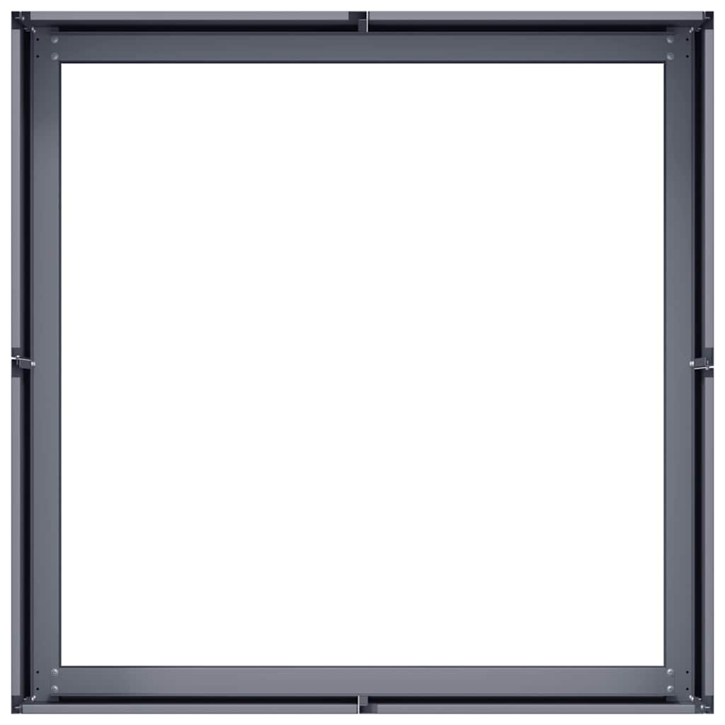 Ζαρντινιέρα Ανθρακί 80x80x30 εκ. από Χάλυβα