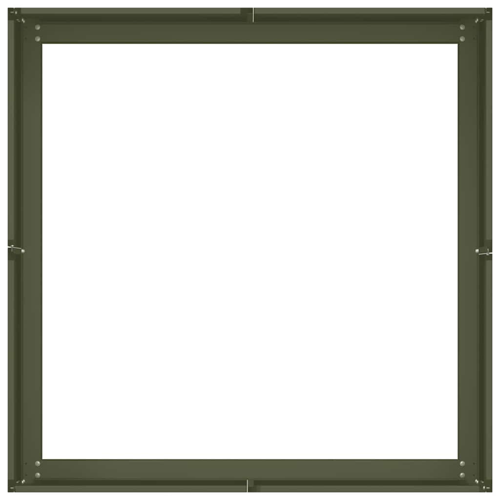 Ζαρντινιέρα Λαδί 80x80x30 εκ. από Χάλυβα - Pakobazaar