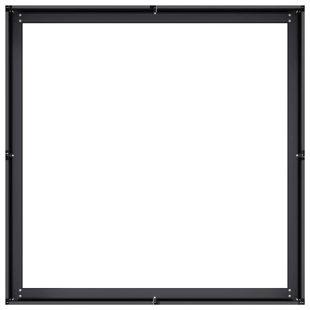 Ζαρντινιέρα Μαύρη 100x100x30 εκ. από Χάλυβα