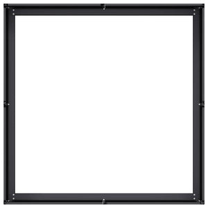 Ζαρντινιέρα Μαύρη 100x100x30 εκ. από Χάλυβα