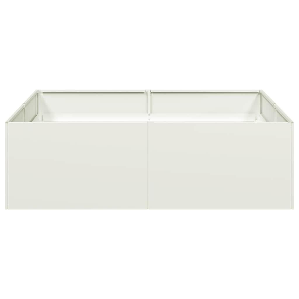 Ζαρντινιέρα Λευκή 100x100x30 εκ. από Χάλυβα