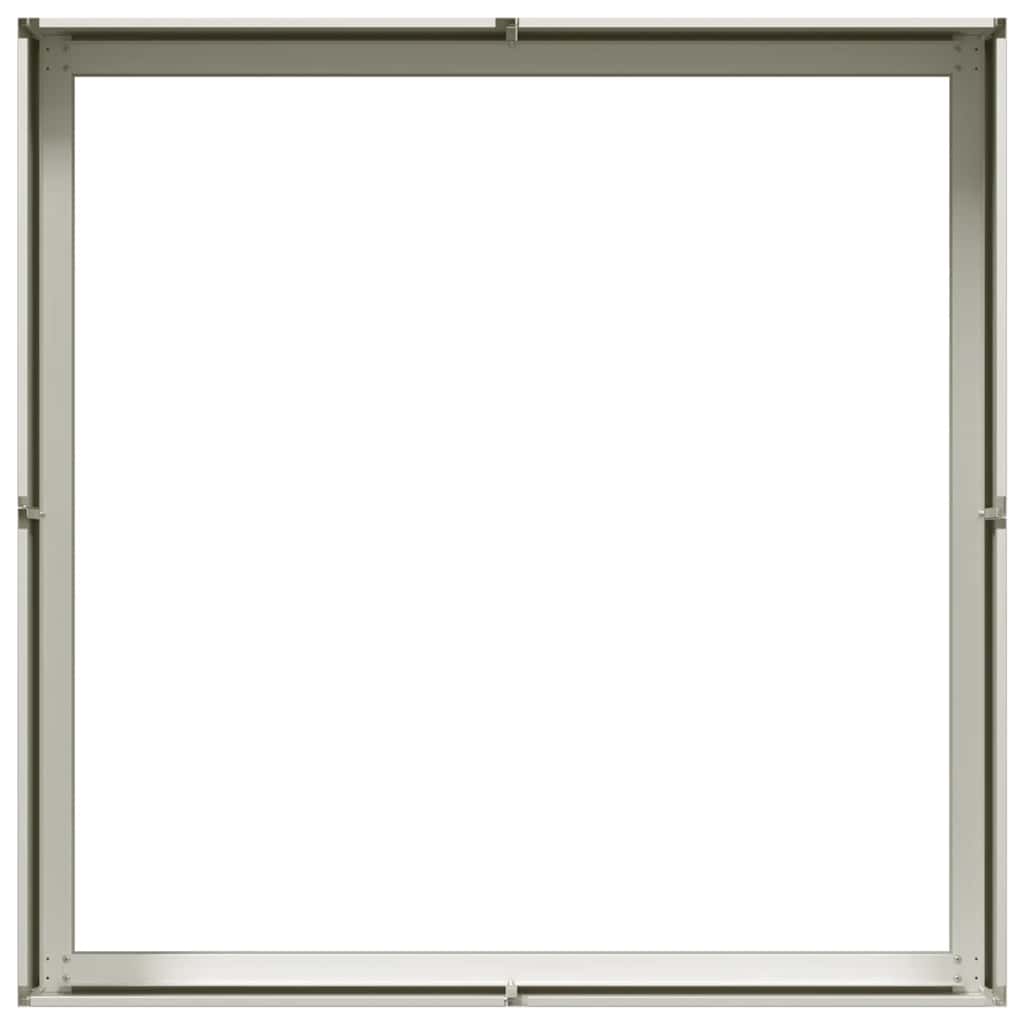 Ζαρντινιέρα Λευκή 100x100x30 εκ. από Χάλυβα