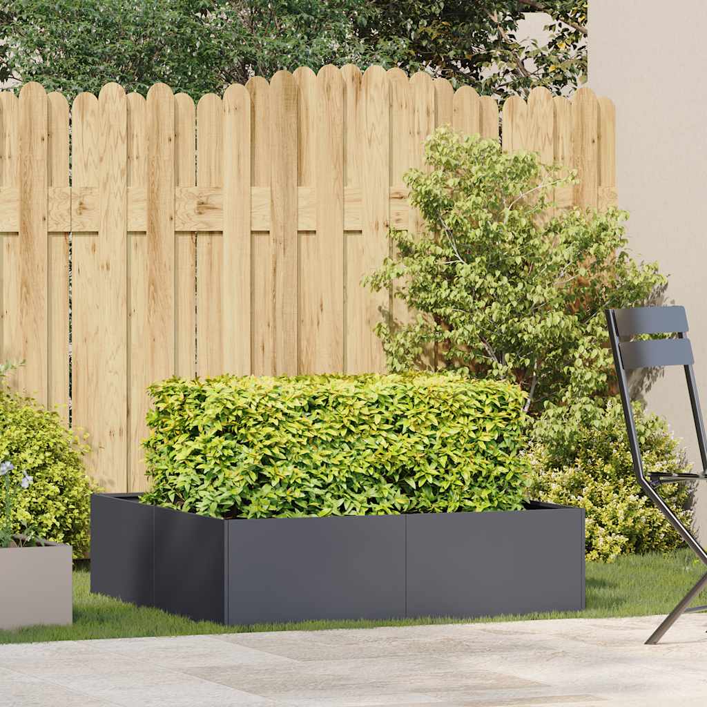 Ζαρντινιέρα Ανθρακί 100x100x30 εκ. από Χάλυβα