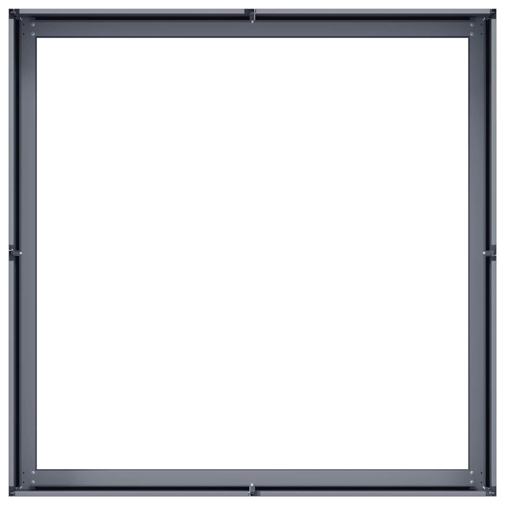 Ζαρντινιέρα Ανθρακί 100x100x30 εκ. από Χάλυβα