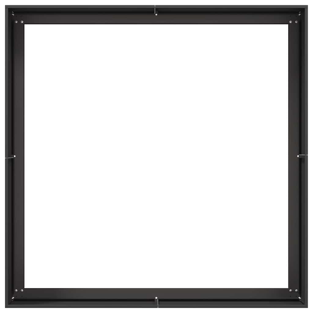 Ζαρντινιέρα Μαύρη 100x100x40 εκ. από Χάλυβα