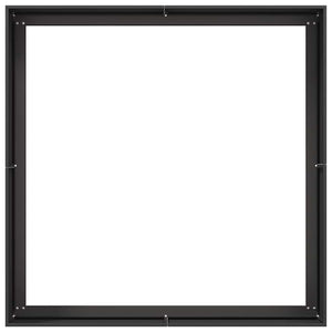 Ζαρντινιέρα Μαύρη 100x100x40 εκ. από Χάλυβα