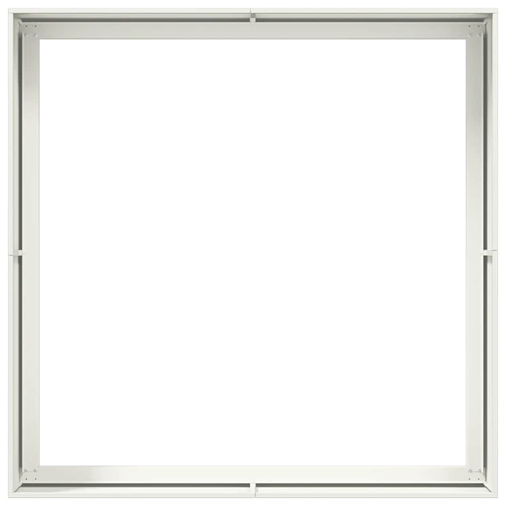 Ζαρντινιέρα Λευκή 100x100x40 εκ. από Χάλυβα