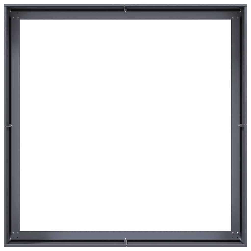 Ζαρντινιέρα Ανθρακί 100x100x40 εκ. από Χάλυβα