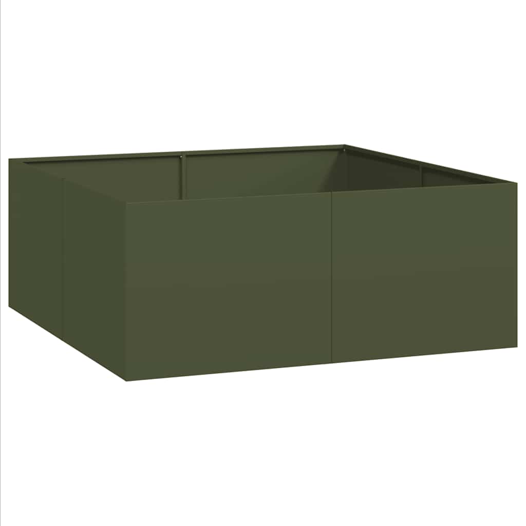 Ζαρντινιέρα Λαδί 100x100x40 εκ. από Χάλυβα