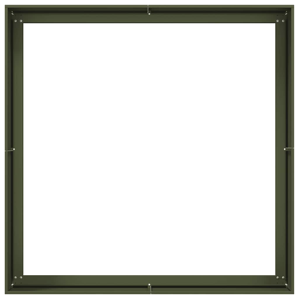 Ζαρντινιέρα Λαδί 100x100x40 εκ. από Χάλυβα