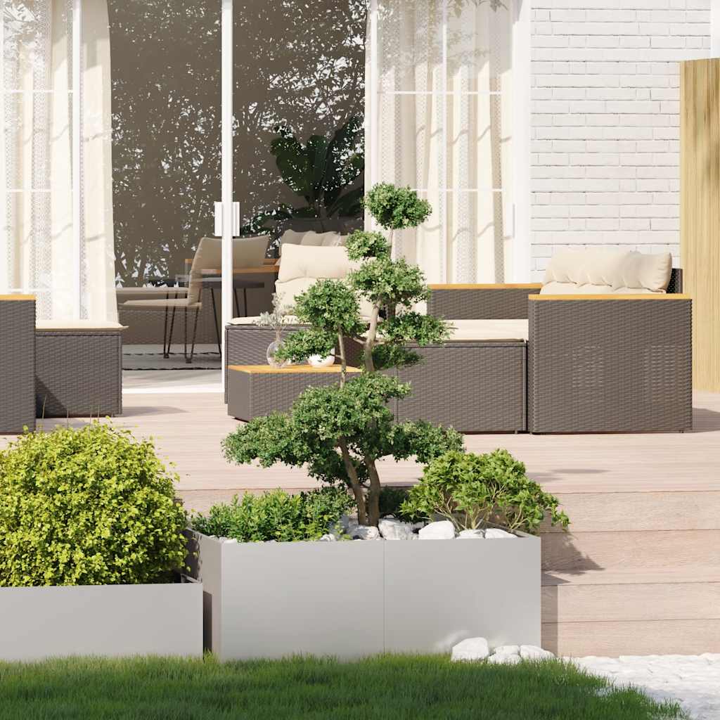Ζαρντινιέρα 100x100x40 εκ. από Ανοξείδωτο Ατσάλι - Pakobazaar