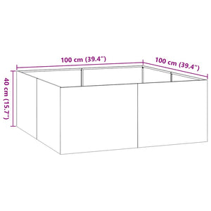 Ζαρντινιέρα 100x100x40 εκ. από Γαλβανισμένο Ατσάλι