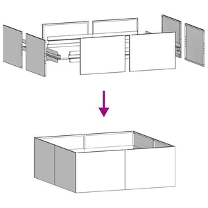 Ζαρντινιέρα 100x100x40 εκ. Ατσάλι Σκληρυθέν στον Αέρα