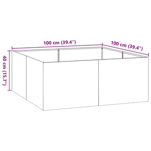 Ζαρντινιέρα 100x100x40 εκ. Ατσάλι Σκληρυθέν στον Αέρα