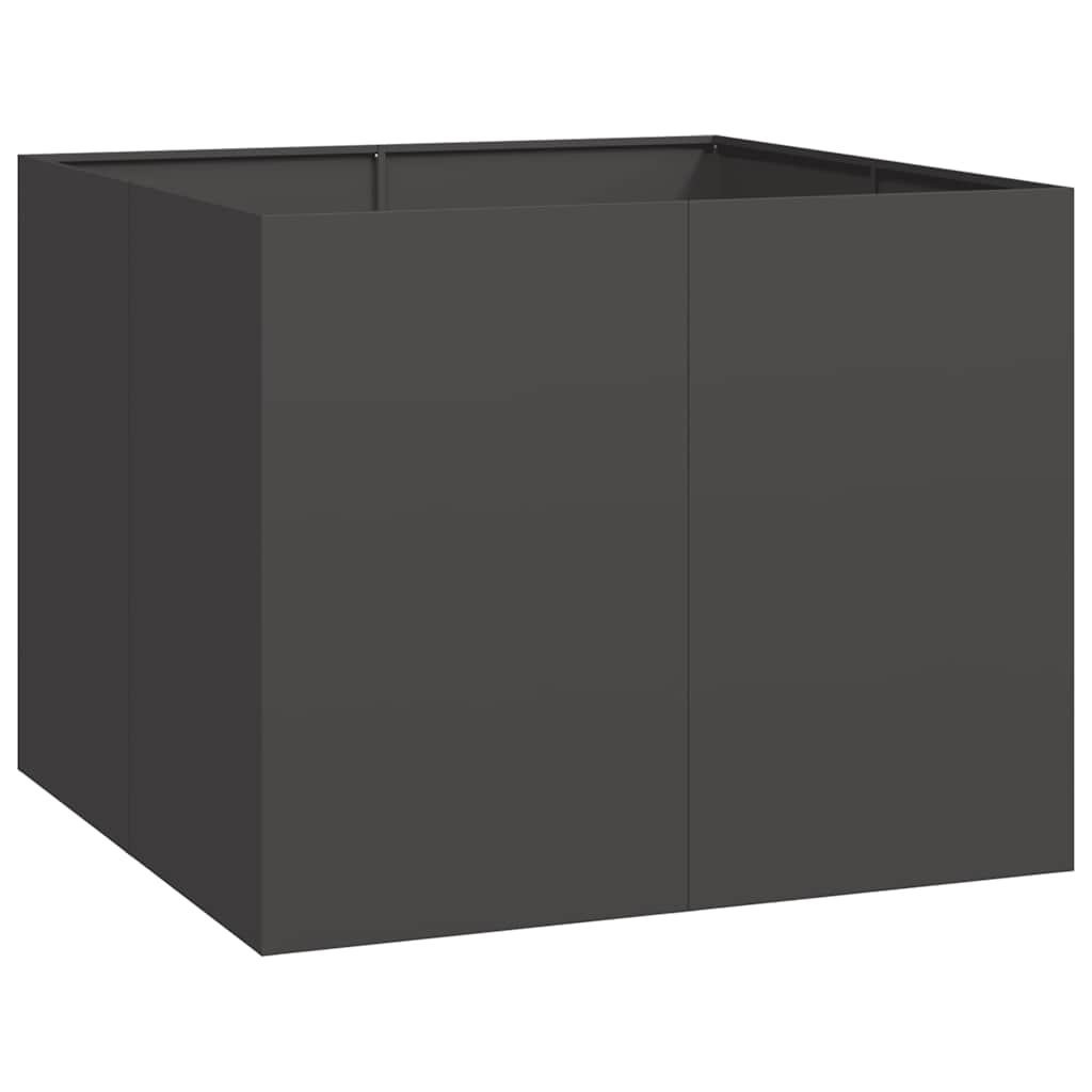Ζαρντινιέρα Μαύρη 100x100x80 εκ. από Χάλυβα - Pakobazaar