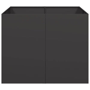 Ζαρντινιέρα Μαύρη 100x100x80 εκ. από Χάλυβα - Pakobazaar