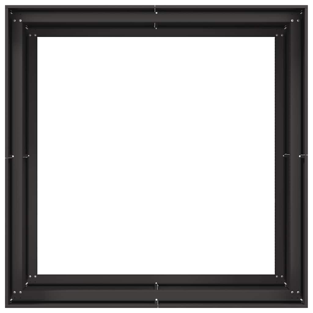 Ζαρντινιέρα Μαύρη 100x100x80 εκ. από Χάλυβα - Pakobazaar