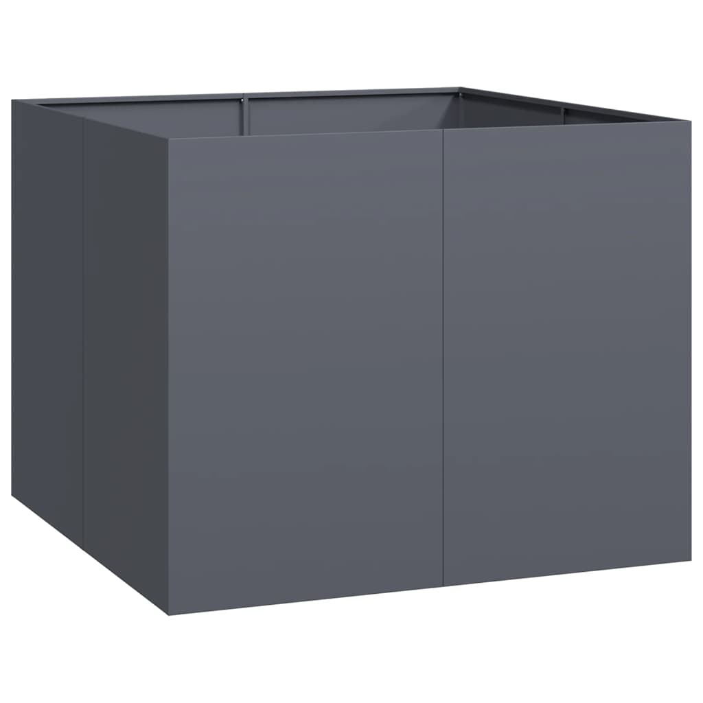 Ζαρντινιέρα Ανθρακί 100x100x80 εκ. από Χάλυβα - Pakobazaar