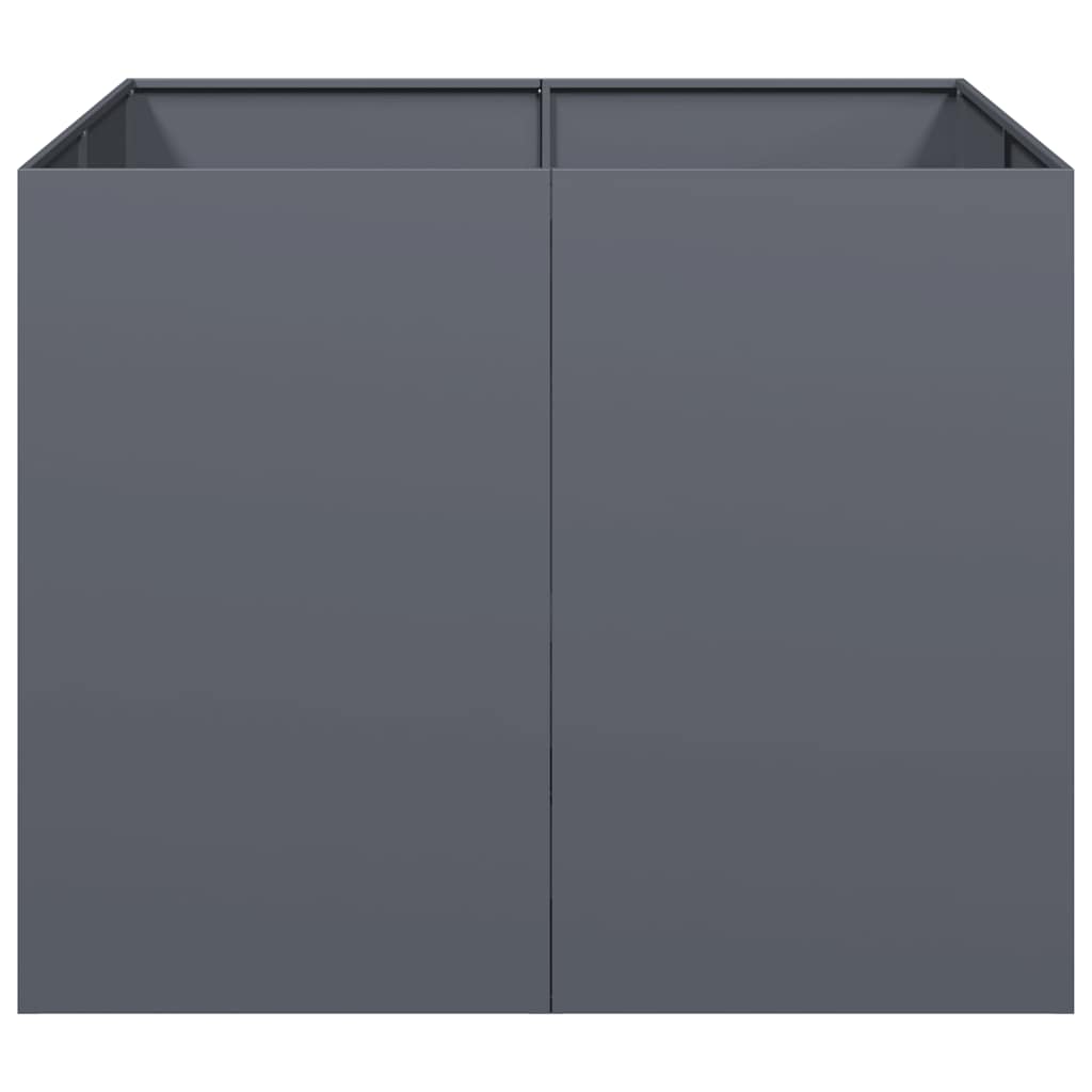 Ζαρντινιέρα Ανθρακί 100x100x80 εκ. από Χάλυβα - Pakobazaar