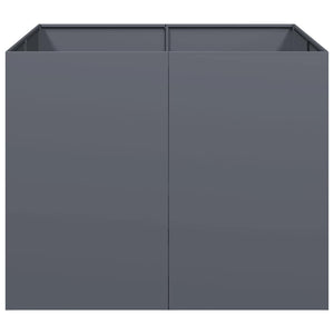 Ζαρντινιέρα Ανθρακί 100x100x80 εκ. από Χάλυβα - Pakobazaar