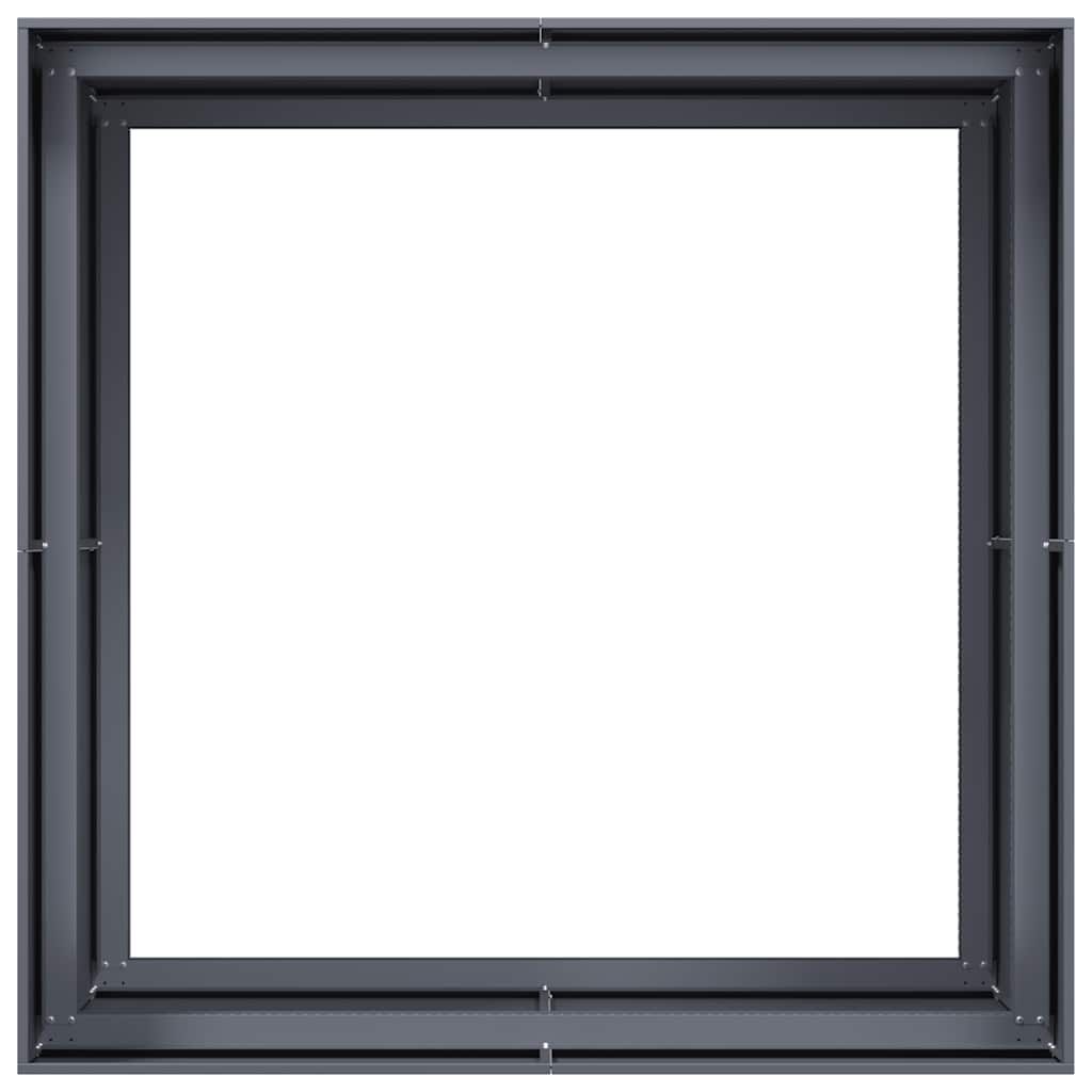 Ζαρντινιέρα Ανθρακί 100x100x80 εκ. από Χάλυβα - Pakobazaar