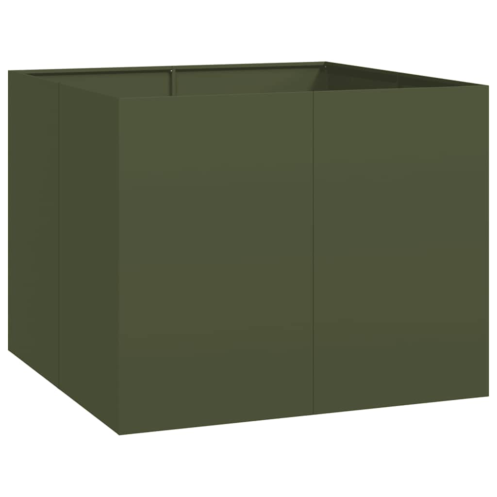 Ζαρντινιέρα Λαδί 100x100x80 εκ. από Χάλυβα