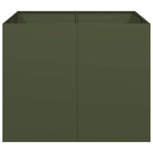Ζαρντινιέρα Λαδί 100x100x80 εκ. από Χάλυβα