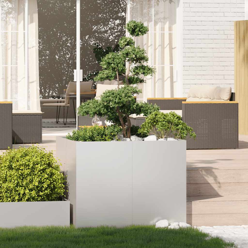 Ζαρντινιέρα 100x100x80 εκ. από Ανοξείδωτο Ατσάλι - Pakobazaar