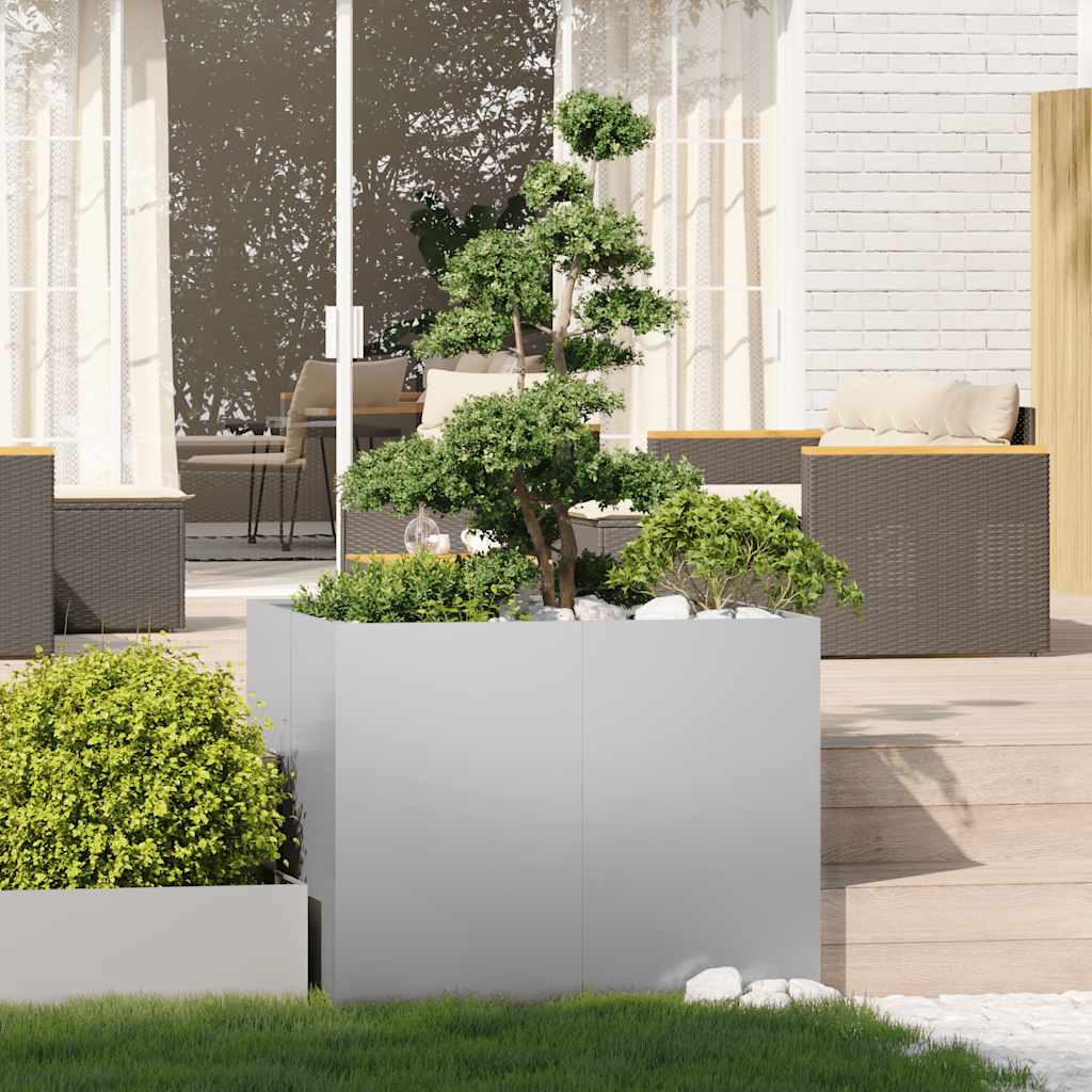 Ζαρντινιέρα 100x100x80 εκ. από Γαλβανισμένο Ατσάλι