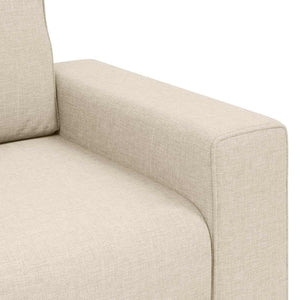 Καναπές 3 pcs Μπεζ 221 x 80 x 82 εκ Ύφασμα μείγματος λινών - Pakobazaar