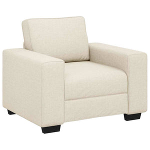 Καναπές 3 pcs Μπεζ 221 x 80 x 82 εκ Ύφασμα μείγματος λινών - Pakobazaar