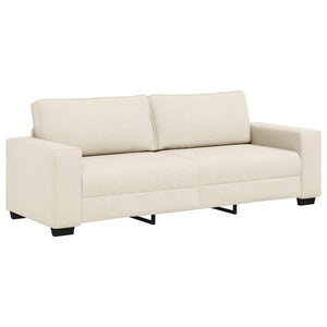 Καναπές 3 pcs Μπεζ 221 x 80 x 82 εκ Ύφασμα μείγματος λινών - Pakobazaar