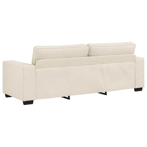 Καναπές 3 pcs Μπεζ 221 x 80 x 82 εκ Ύφασμα μείγματος λινών - Pakobazaar