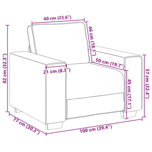 Καναπές 3 pcs Μπεζ 221 x 80 x 82 εκ Ύφασμα μείγματος λινών - Pakobazaar