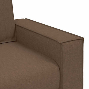 Καναπές 3 pcs Καφέ 220 x 80 x 84 εκ Ύφασμα μείγματος λινών - Pakobazaar