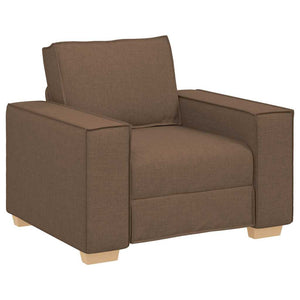 Καναπές 3 pcs Καφέ 220 x 80 x 84 εκ Ύφασμα μείγματος λινών - Pakobazaar