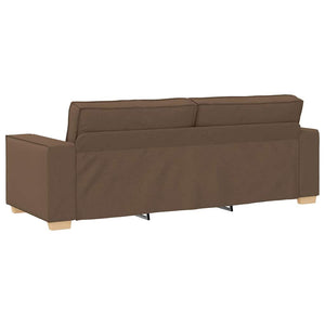 Καναπές 3 pcs Καφέ 220 x 80 x 84 εκ Ύφασμα μείγματος λινών - Pakobazaar