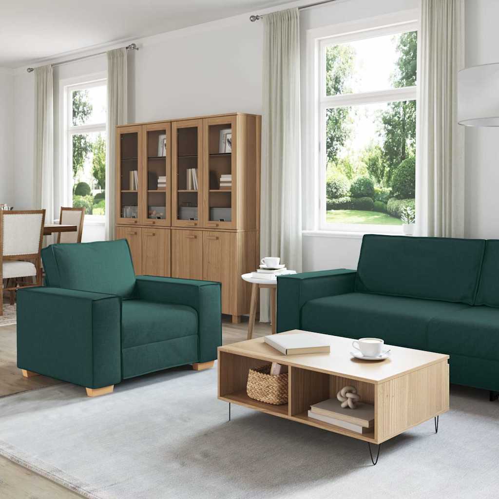 Καναπές 3 pcs Σκούρο Πράσινο 220 x 80 x 84 εκ - Pakobazaar