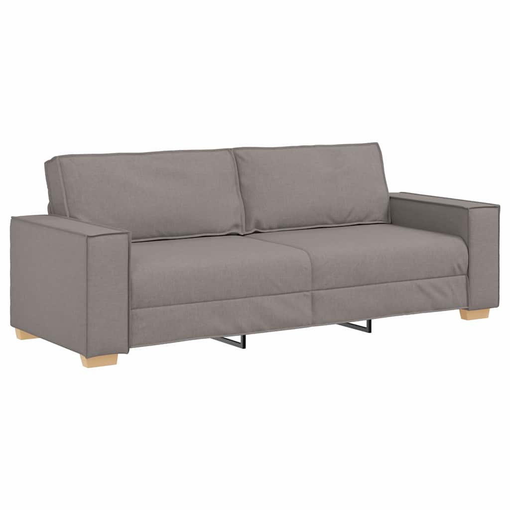 Καναπές 3 pcs Taupe 220 x 80 x 84 εκ Ύφασμα μείγματος λινών