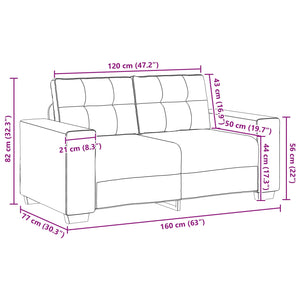 Καναπές 3 pcs Καφέ 221 x 80 x 80 εκ Ύφασμα μείγματος λινών - Pakobazaar