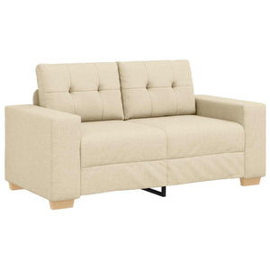 Καναπές 3 pcs Κρεμ 221 x 80 x 80 εκ Ύφασμα μείγματος λινών - Pakobazaar